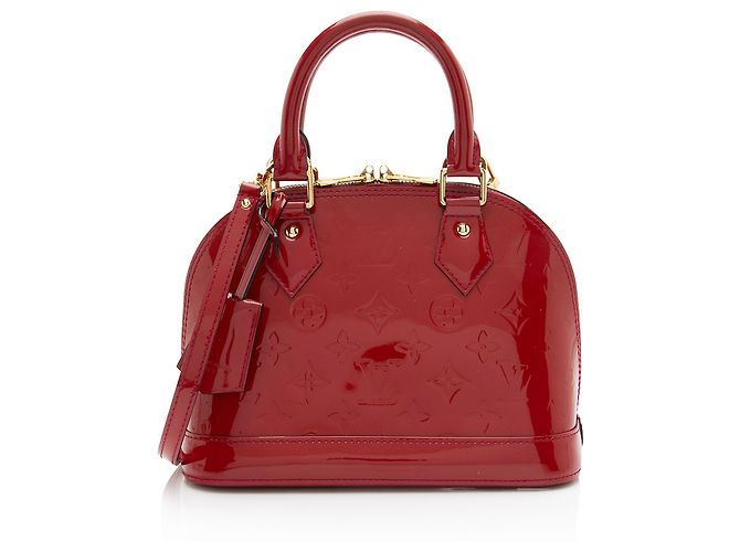 Borsa Louis Vuitton Monogram Vernis Alma BB Rosso