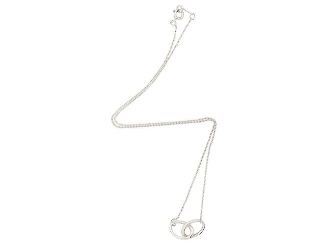 Colar Elsa Peretti em prata de lei de loop duplo Tiffany & Co. Metálico