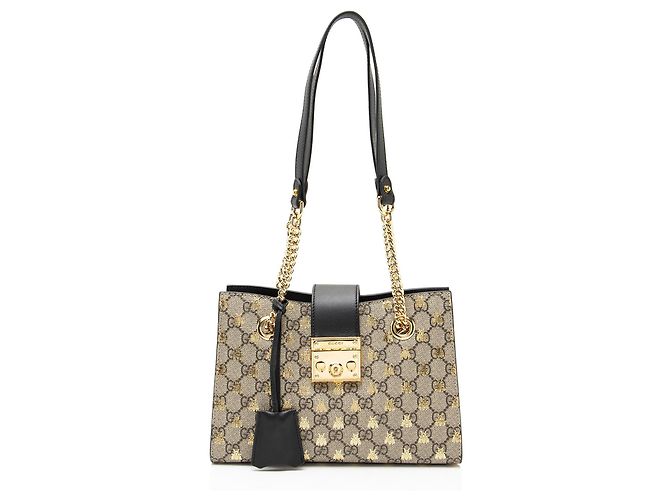 Tote Small Gucci GG Supreme Bees Padlock