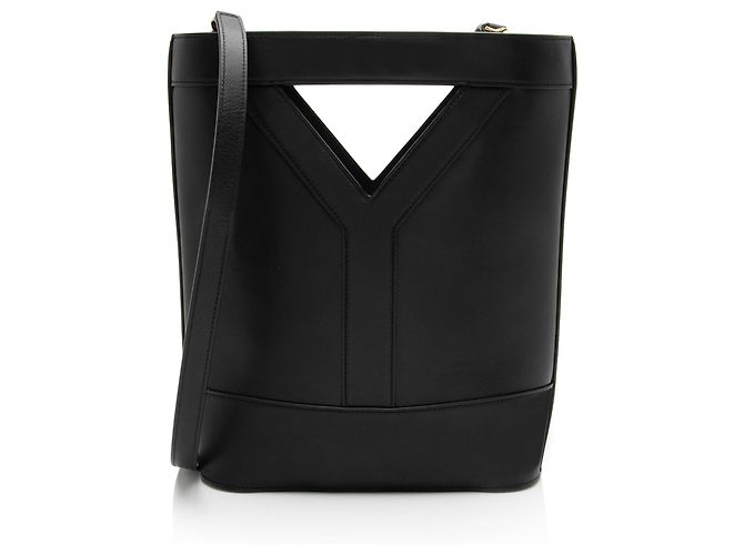 Borsa a secchiello Small Y in pelle Saint Laurent Nero