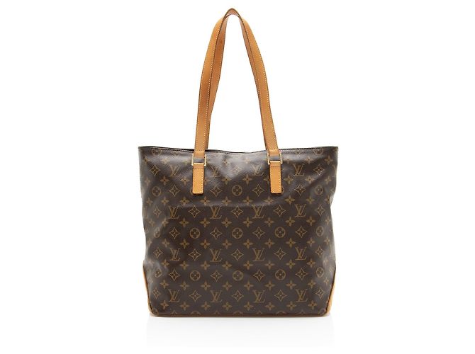 Louis Vuitton Vintage Monogram Canvas Cabas Mezzo Tote Marron