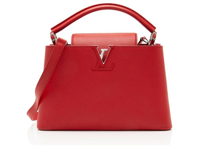 Bolsa Louis Vuitton Taurillon Capucines PM Vermelho