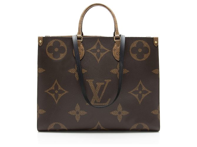 Tote Onthego GM em canvas Giant Monogram Louis Vuitton Marrom