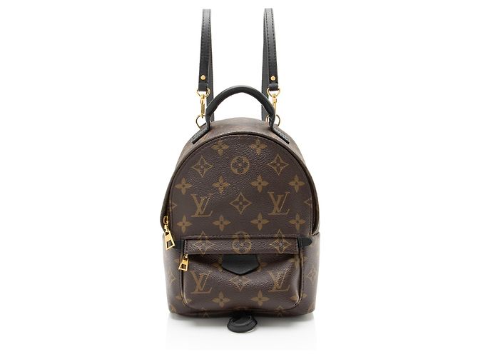 Louis Vuitton Monogram Canvas Palm Springs Mini Rucksack Schwarz