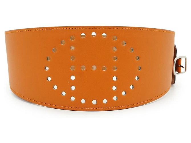 Hermès Hermes Ledergürtel Evelyne Orange