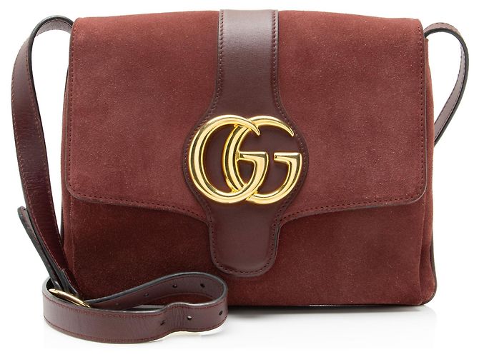 Gucci Suede Arli Medium Schultertasche Rot