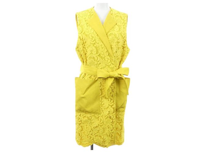 Autre Marque Chaqueta larga Drawer Amarillo