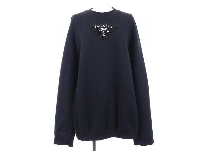 Felpa in cotone Prada Nero 