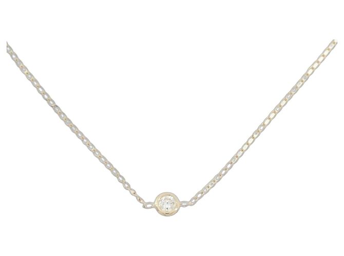 Autre Marque Collar de oro amarillo K10 y diamantes Dorado