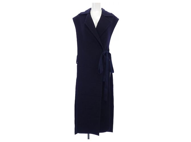 Céline Gilet lungo Celine in cashmere Blu Blu navy
