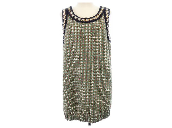Vestido Chanel Roja Verde
