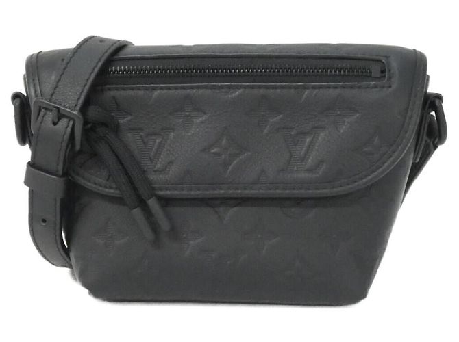 Borsa a tracolla Louis Vuitton Monogram Shadow Pulse Wearable Wallet in pelle di vitello Nero