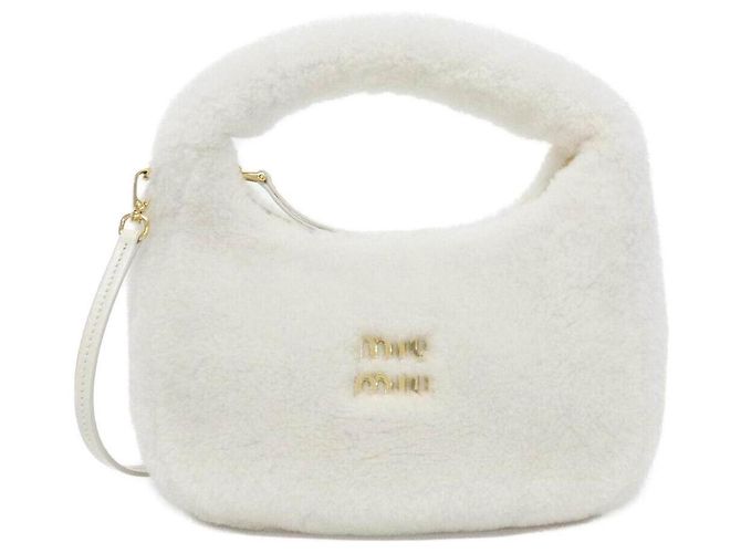 Borsa a tracolla Miu Miu MONTONE Bianco