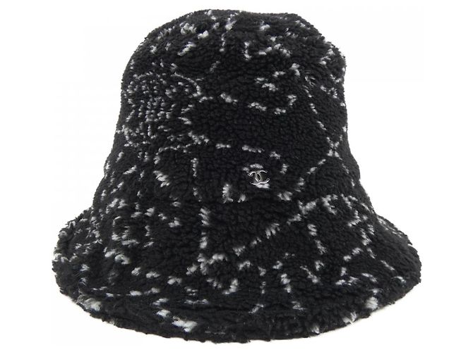 Chanel Hat Faux Fur Hat Black