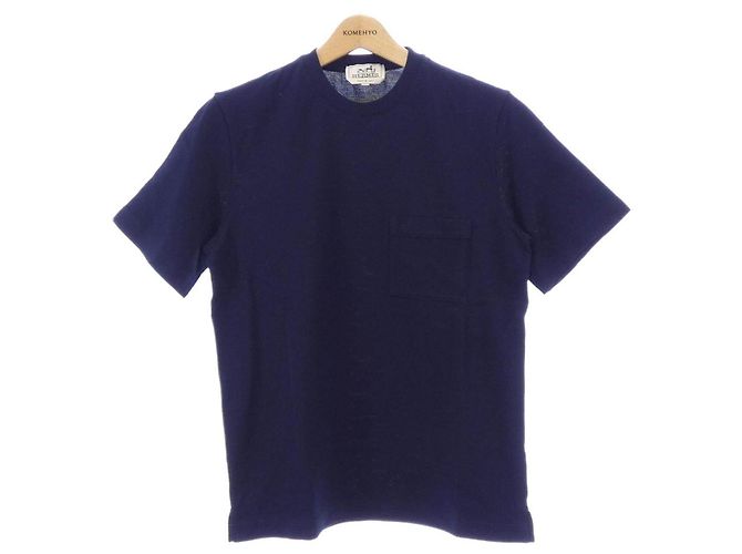 Hermès T-shirt in cotone Hermes Blu Blu navy
