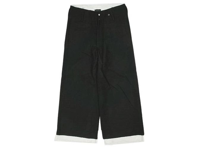 Autre Marque Pantaloni larghi in lana Omar Afridi Nero