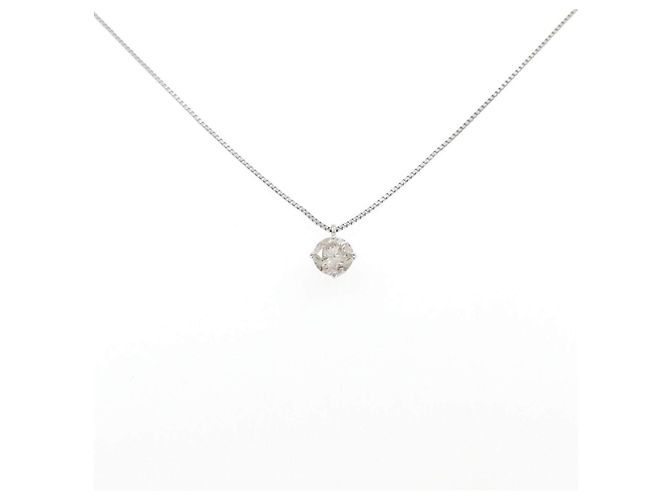 Autre Marque Colar de platina e diamantes PT950/PT850 Prata