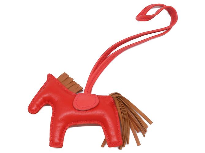 Hermès Charm per borsa Rodeo PM Agneau Milo Swift Hermes Rosso 