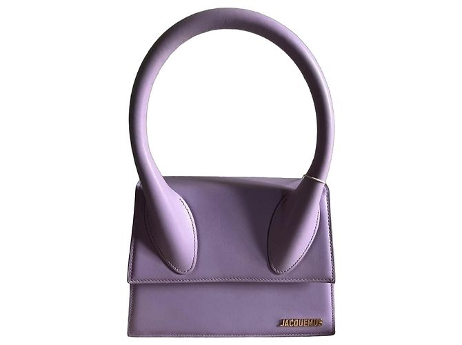 Jacquemus Le Chiquito Piccolo Bolsa de Pele Lavanda