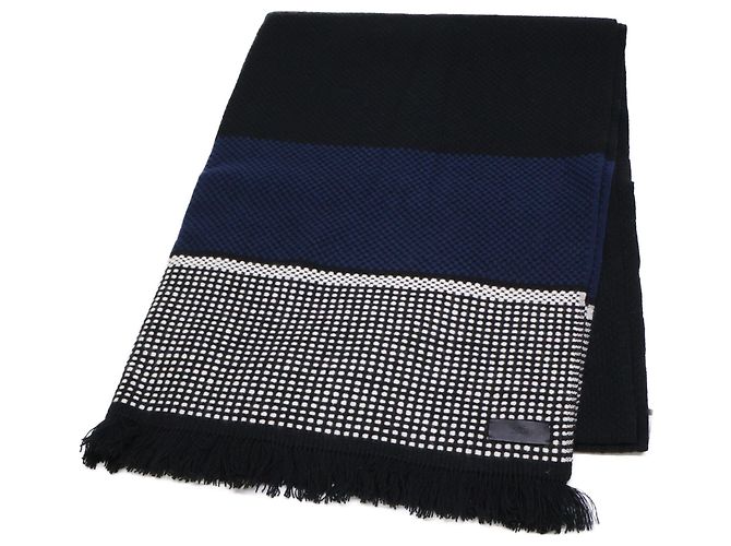 Hermès Stola in cashmere Hermes Nero Blu navy