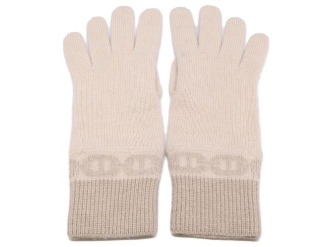 Hermès Guantes de cachemira beige Hermes