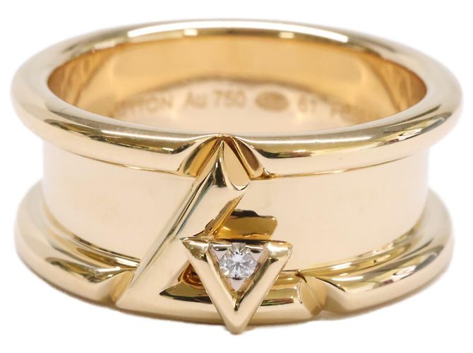 Anello Louis Vuitton in oro giallo 18K e diamante D'oro