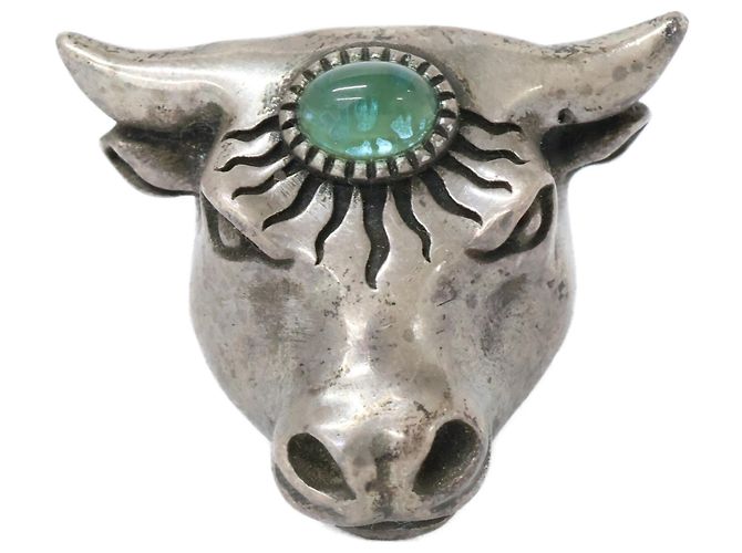 GUCCI SV925 Anger Forest Bullhead Ring Silber