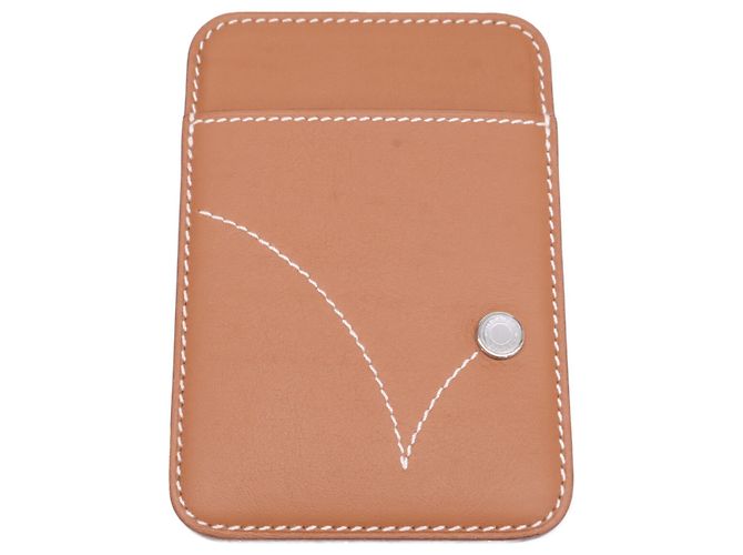 Hermès Hermes Gold Swift Leather Card Case Golden