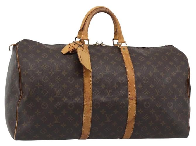 LOUIS VUITTON Monogram Keepall 55 Boston Bag M41424 LV Auth ka5353 Monograma