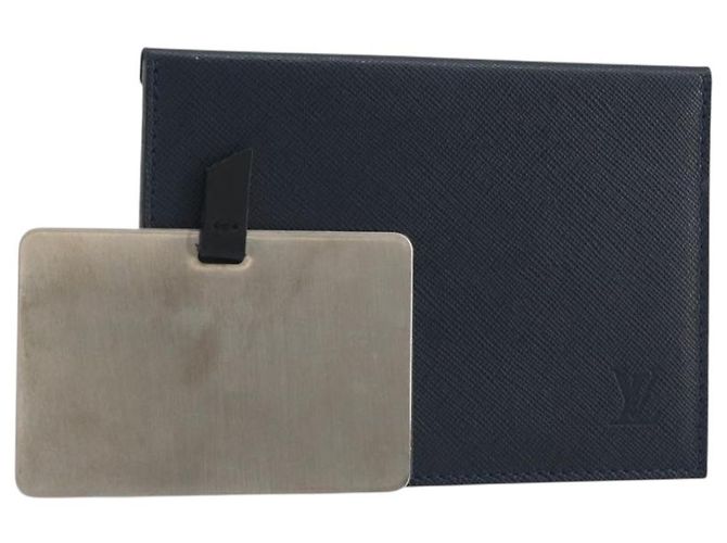 LOUIS VUITTON Taiga Mirror Case Specchio a mano Navy LV Auth 194615 Blu navy
