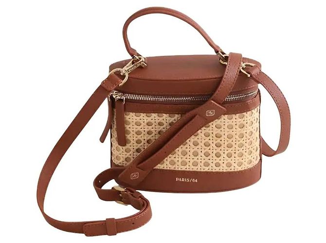 Autre Marque Borsa a tracolla Paris 64 Prismatic in pelle marrone