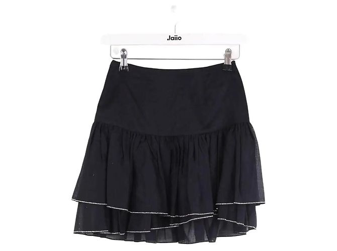 Minissaia de algodão preta Alexandre Vauthier Preto