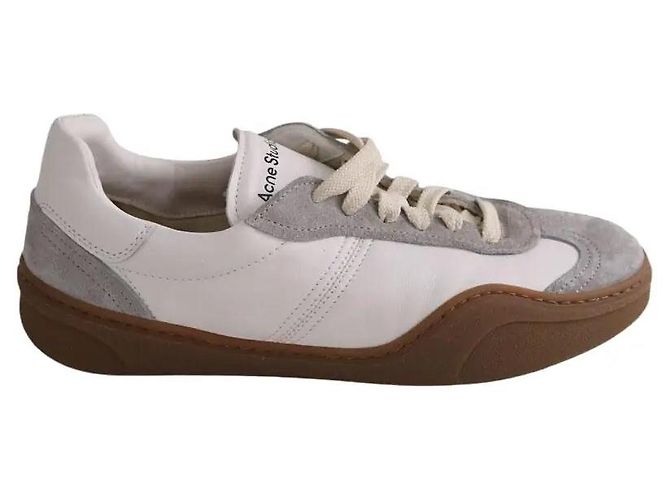Baskets Acne Studios en cuir écru