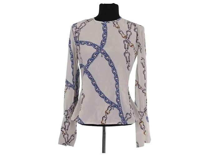 Blusa Louis Vuitton de seda gris XS