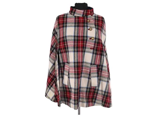 Apc Red Wool Poncho