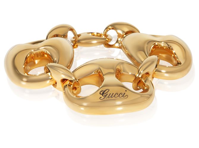 Bracciale a maglie Mariners placcato oro Gucci