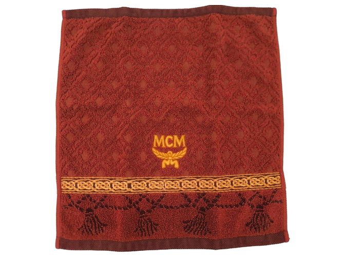 Mouchoir Serviette MCM en coton marron
