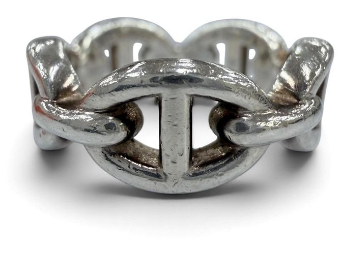 Hermès Hermes Enchainée PM AG925 Chaine d'Ancre Ring Silber
