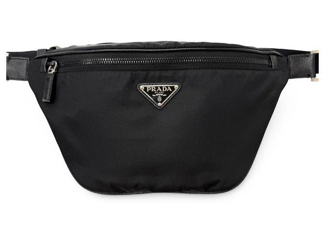 Saffiano Borsa a tracolla Prada 2VL033 con logo Triangle Nero