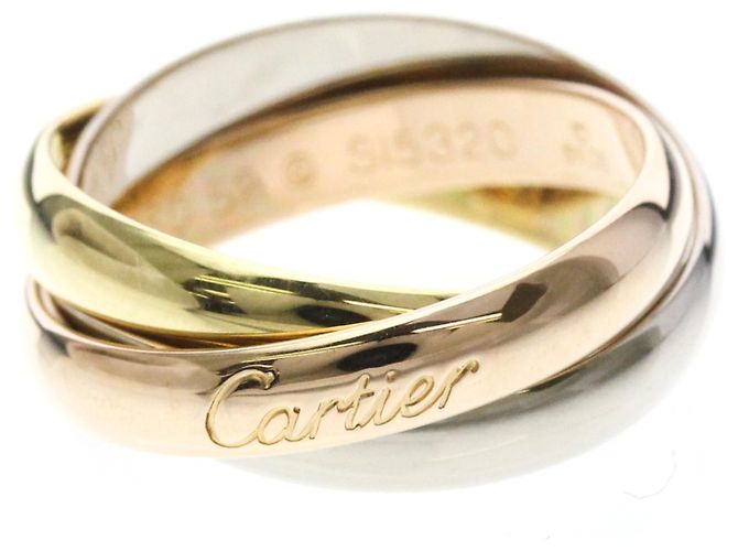 Anello Cartier Trinity in oro giallo rosa e bianco D'oro