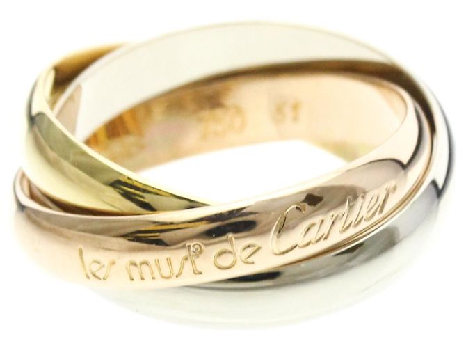 Anillo Trinity de Cartier Dorado