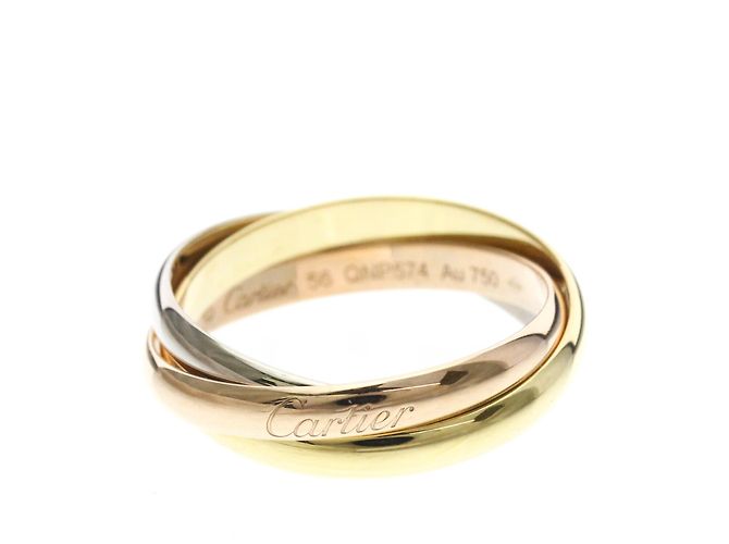 Anello Cartier Trinity in oro rosa bianco e giallo D'oro