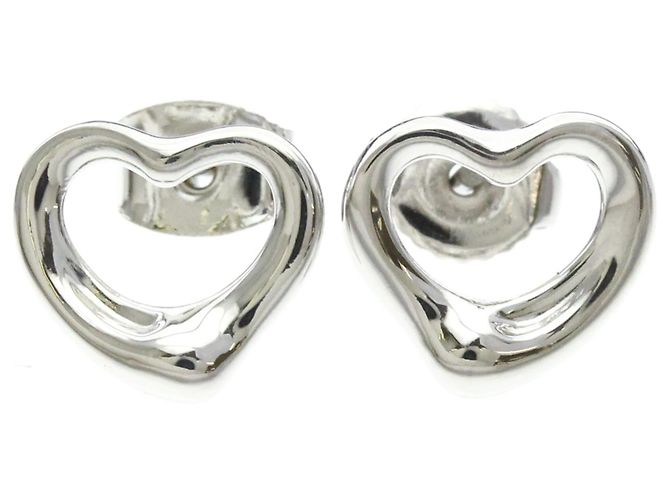 Tiffany & Co Orecchini a lobo Tiffany Open Heart in platino Argento