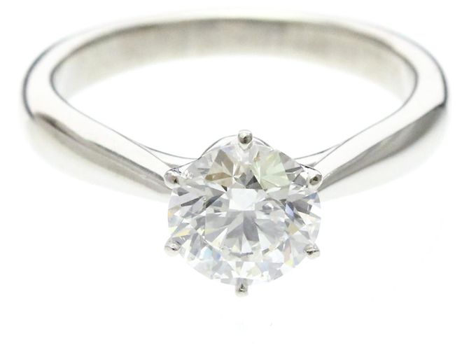 Tasaki Diamantring in Platin Silber