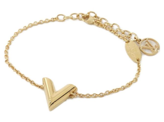Pulseira Essential V Charm Louis Vuitton Dourado