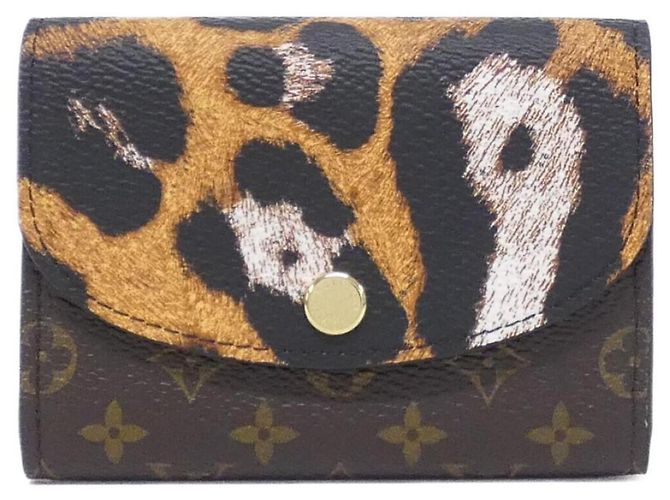 Louis Vuitton Monogram Leopard Coin Case Brown