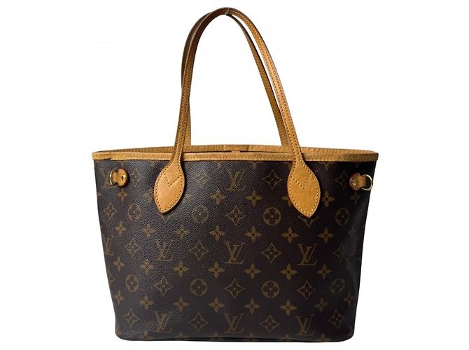 Sac cabas Louis Vuitton Neverfull PM Marron