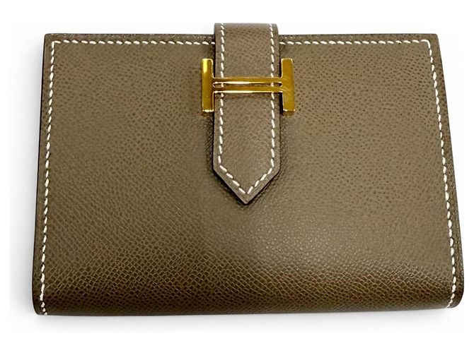 Hermès Hermes Bearn Mini Business Kartenetui Taupe