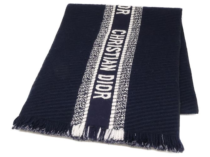 Stola in lana blu navy Christian Dior