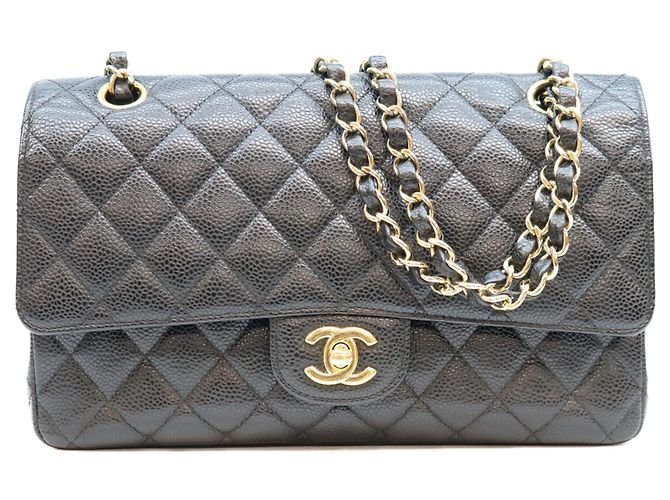 Chanel A01112 Caviar Matelassé 25 Borsa a Spalla Nero